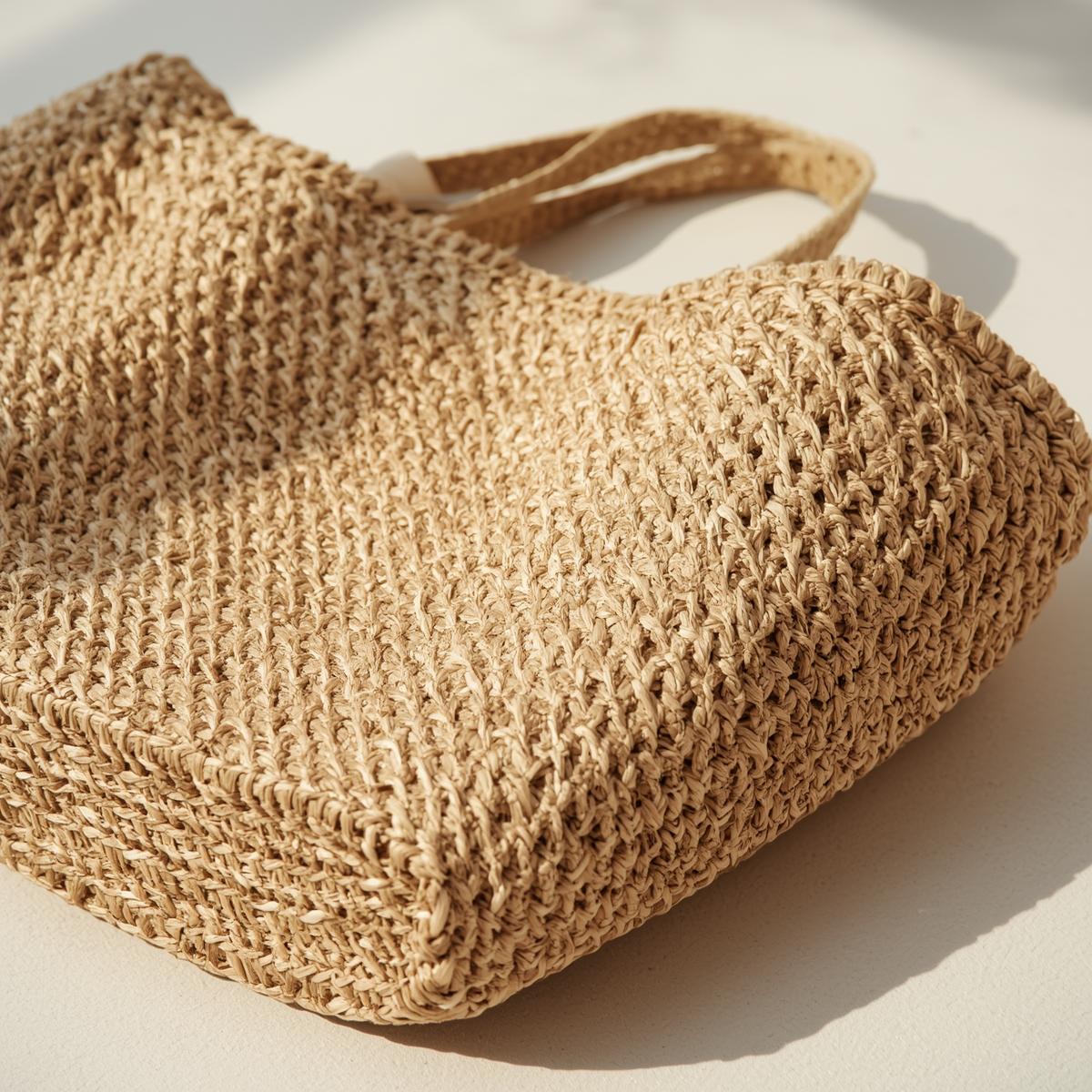 Handwoven beach bag made from sustainable materials
